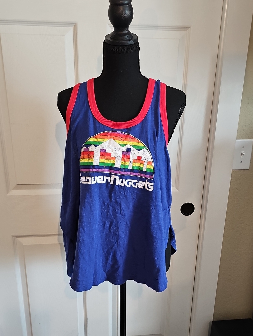 Denver Nuggets Blue And Red Retro Tank Top